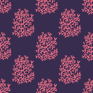 Mor bir arka plan üzerinde deniz mercan