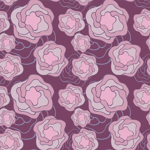 Stilisierte Blumen auf rosa Hintergrund — Stockvektor