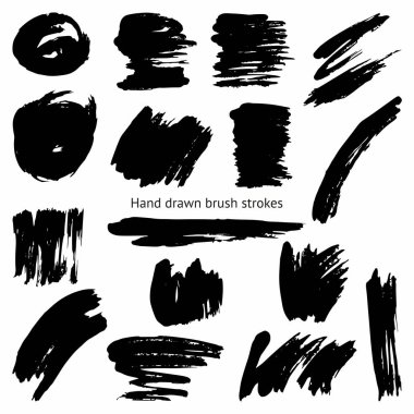fırça darbeleri vektör kümesi