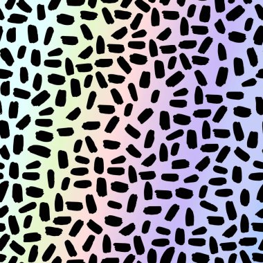 Holografik bir arka plan üzerine bir fırça darbesi.