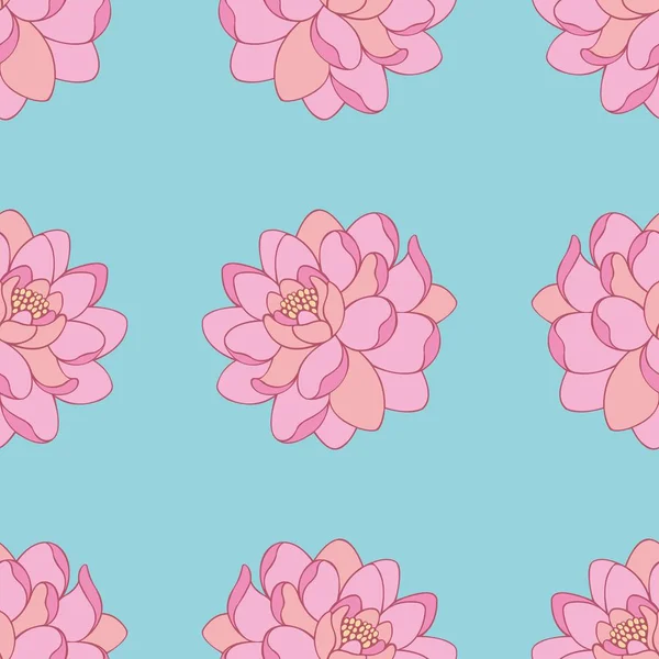 Rosa blommor. Vector sömlösa mönster för design — Stock vektor