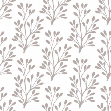 Vektör tasarımı için küçük stilize bitki ile seamless modeli