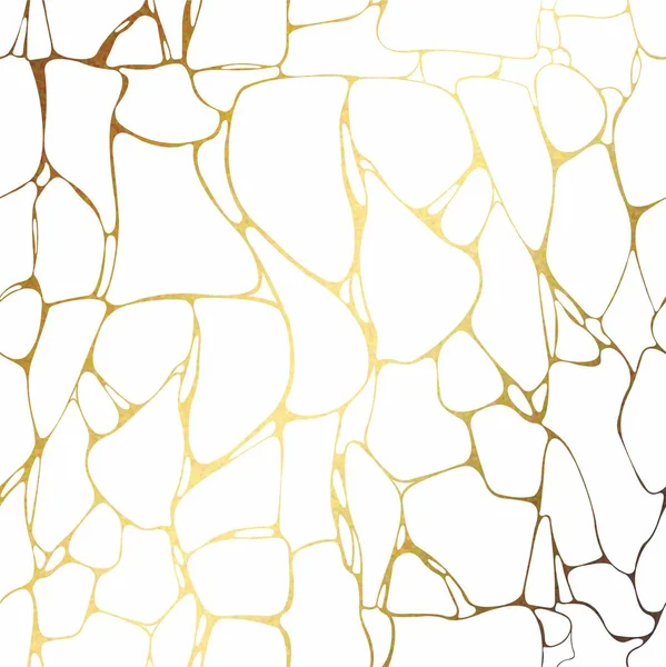 Textura de mármol blanco con oro. Vector patrón decorativo — Vector de stock