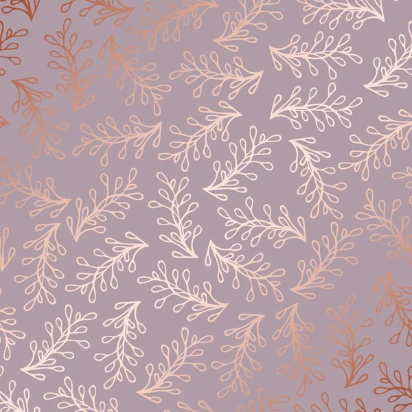 Rose guld. Elegant dekorativa blommiga mönster för utskrift — Stock vektor