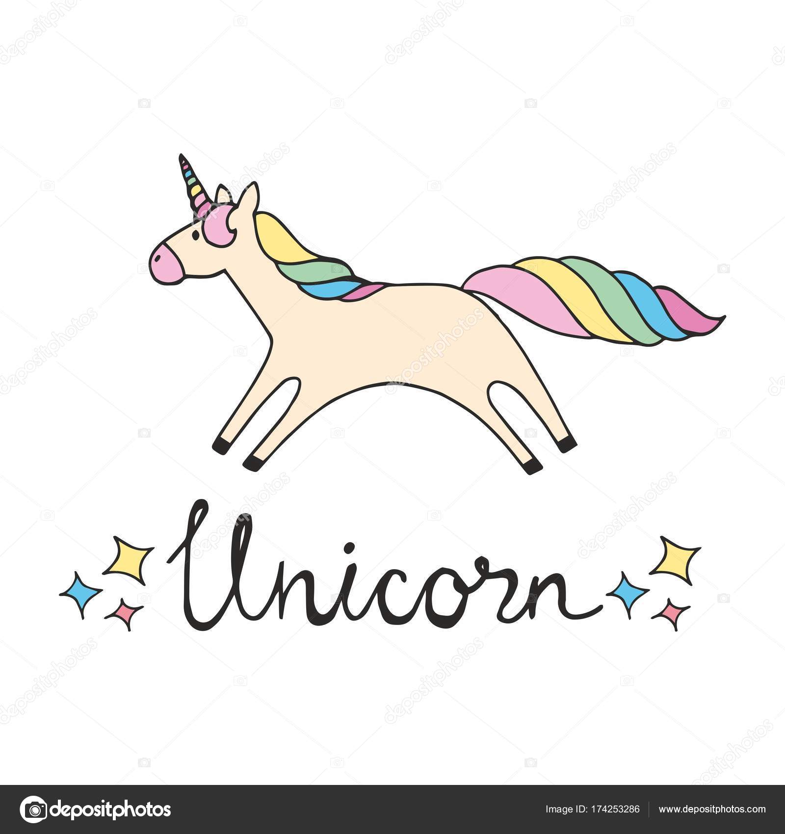 Unicorno Illustrazione vettoriale colorato per la pro tazione stampa copertina pacchetto e altre superfici — Vettoriali di Elonalaff