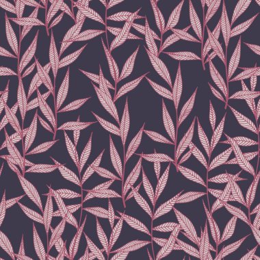 vektör stilize dal ile seamless modeli
