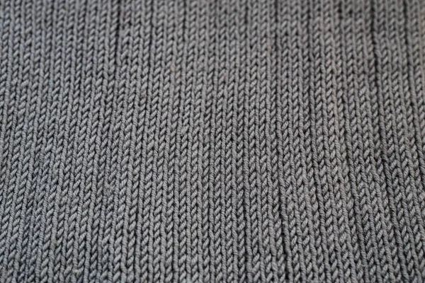 Gros plan de la texture de tricot gris sans couture . — Photo