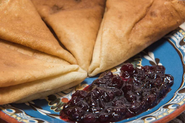 Smörkakor traditionell rysk pannkaka vecka — Stockfoto