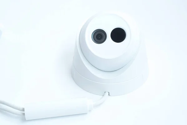 Surveillance camera isolated on white background, with clipping paths — Stock Photo, Image