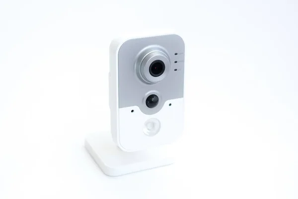 Surveillance camera isolated on white background, with clipping paths — Stock Photo, Image