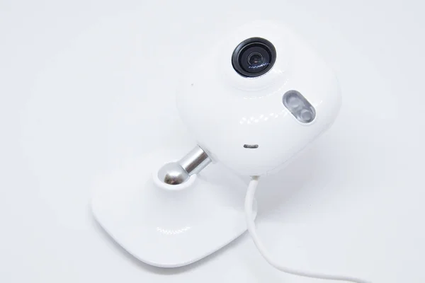 Surveillance camera isolated on white background, with clipping paths — Stock Photo, Image