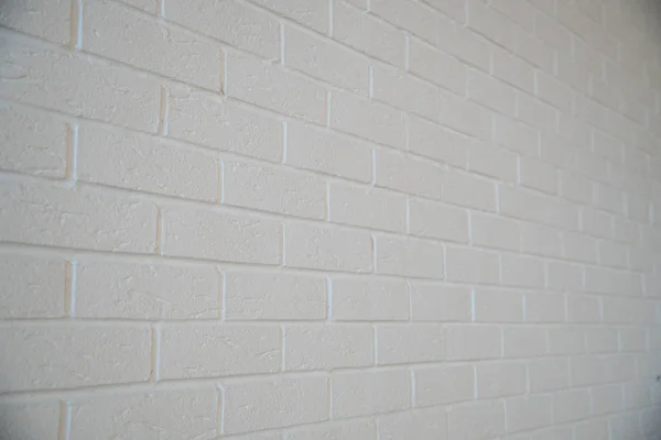 Parede de tijolo branco fundo na sala rural — Fotografia de Stock