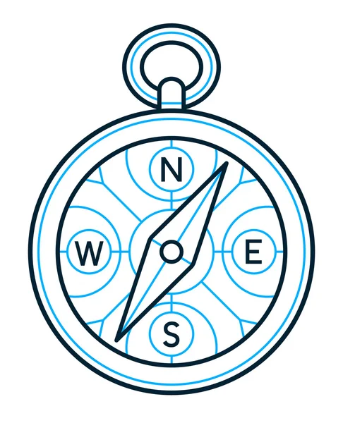 Brújula icono esquema dibujo — Vector de stock