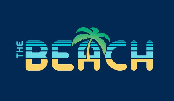 A strand egytestű bannert írás — Stock Vector