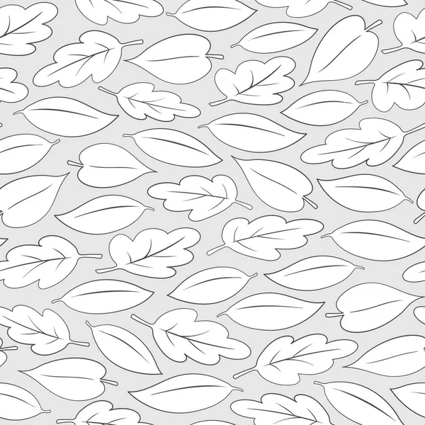 Nahtlose Cartoon Blätter Muster — Stockvektor