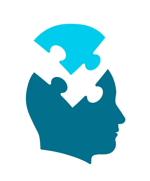 Icono conceptual de cabeza para la psicología y la mente — Archivo Imágenes Vectoriales