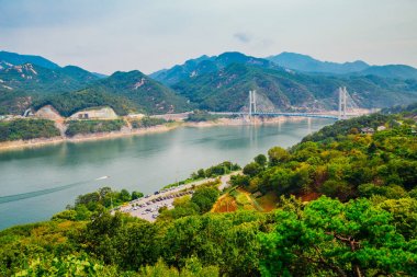 Chungju göl ve dağ Jecheon, Kore