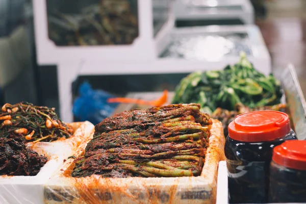 Nourriture traditionnelle coréenne Gat Kimchi — Photo