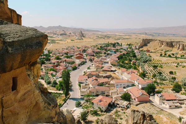 Cavusin old village, cave town in Cappadocia, Turkey — Stock Photo, Image