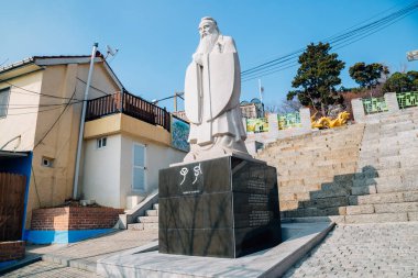 Konfüçyüs Incheon Çin kasabasında, Kore heykeli