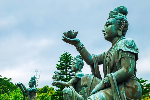 Buddha Statue Lin Kloster Hong Kong — Stockfoto