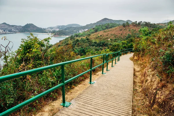 Lamma island tengeri falu túrázás road, természetvédelmi táj, a Hong Kong-ban — Stock Fotó