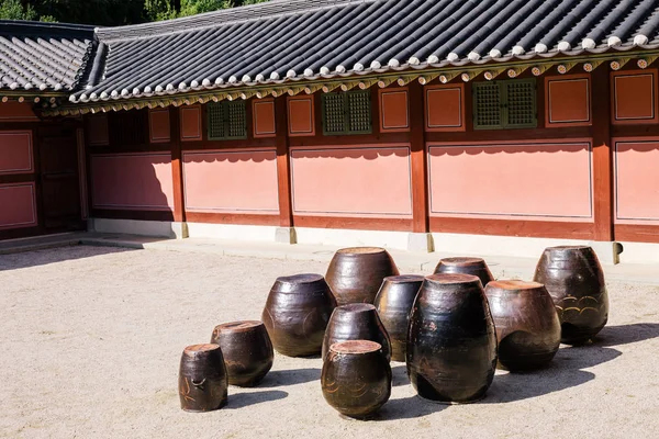 Jangdokdae, Jars, 한국의 전통 건축 양식 — 스톡 사진