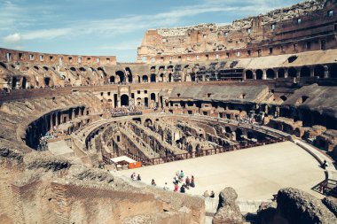 Colosseum turist kişi Roma, İtalya
