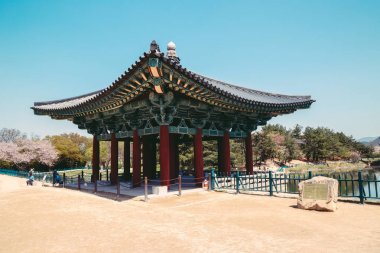Korean heritage site Anapji Pond in Gyeongju, Korea clipart