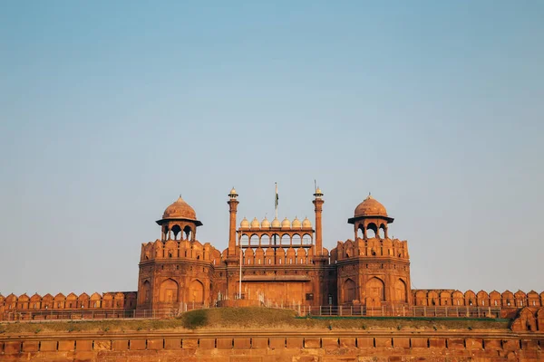 Ruínas antigas de Red Fort em Delhi, Índia — Fotografia de Stock