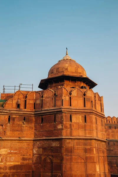 Ruínas antigas de Red Fort em Delhi, Índia — Fotografia de Stock