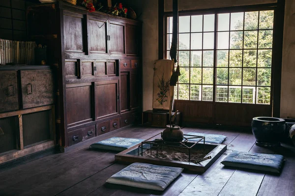 Japonský dřevěný styl čajovna — Stock fotografie