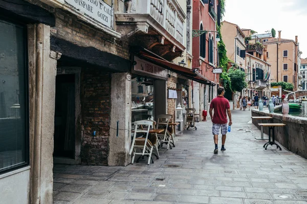 Venecia Italia Agosto 2016 Vieja Arquitectura Europea Los Turistas — Foto de Stock