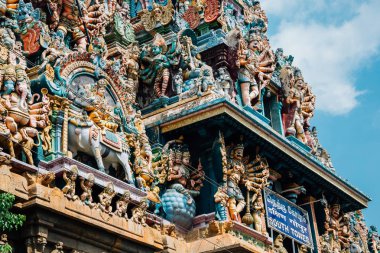 Meenakshi amman tapınakta madurai, Hindistan