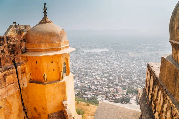 Vista da cidade de Nahargarh Fort em Jaipur, Índia — Fotografia de Stock
