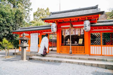 Ujigami tapınak bahar günü, Kyoto, Japonya