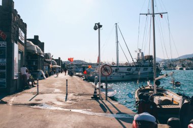 Bodrum, Türkiye'de Ege Denizi Harbor'da Marina