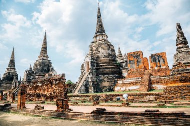 Wat Phra Si Sanphet, Ayutthaya, Tayland antik kalıntılar