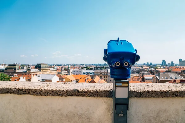 Vista panorámica de la ciudad de Zagreb desde el observatorio en Zagreb, Croacia — Foto de Stock