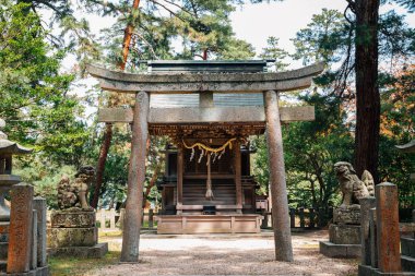 Kyoto, Japonya - 12 Nisan 2019: Amanohashidate türbesi
