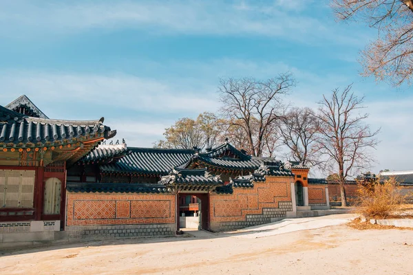 Gyeongbokgung Palota Koreai hagyományos építészet Szöulban, Koreában — Stock Fotó