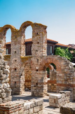 Bulgaristan 'ın Nessebar kentindeki Aziz Sofya Harabeleri Kilisesi
