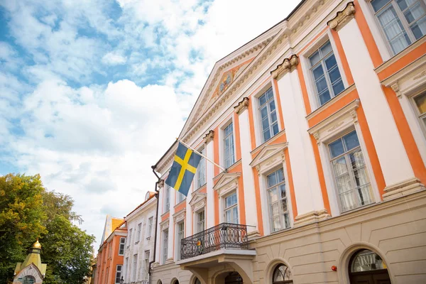 Tallinn, Észtország - 2019. augusztus 16.: Svédország Nagykövetsége — Stock Fotó