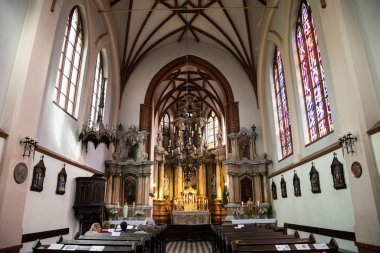 Vilnius, Litvanya - 10 Ağustos 2019: St. Anne Kilisesi