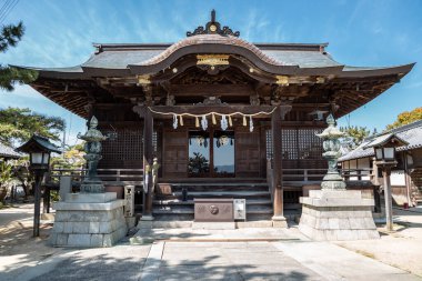 Kagawa, Japan - April 18, 2019 : Kanonji Kotohiki Hachimangu Shrine