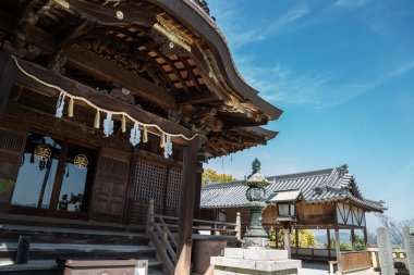 Kagawa, Japan - April 18, 2019 : Kanonji Kotohiki Hachimangu Shrine