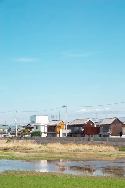 Kanonji Venkovské Vesnice Řekou Saita Kagawa Japonsko — Stock fotografie