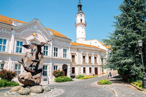 Veszprem Hungria Junho 2019 Torre Bombeiros Rua Cidade Velha — Fotografia de Stock