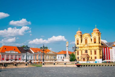 Romanya 'nın Timisoara kentindeki Piata Unirii Union Meydanı