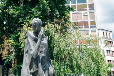 Brno, Çek Cumhuriyeti - 21 Haziran 2019: Mim Heykeli